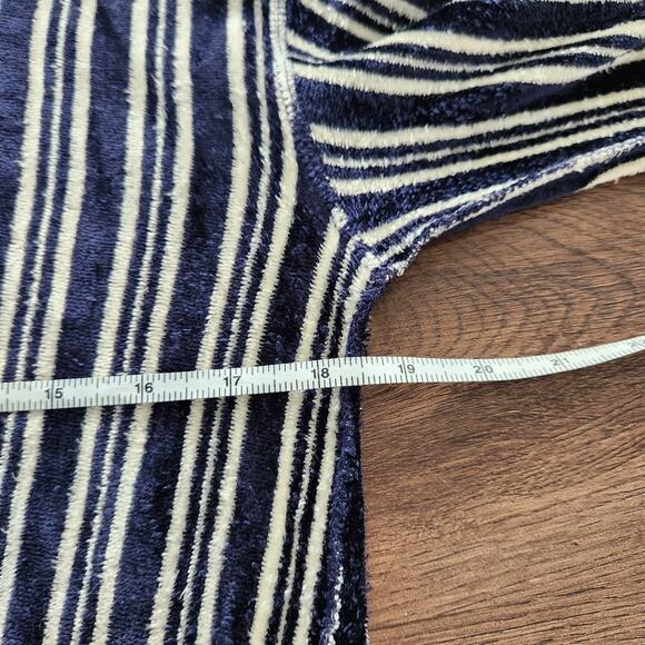 Sonia Rykiel Velvet Striped Relaxed Pullover Nautical Retro - Picture 6 of 7